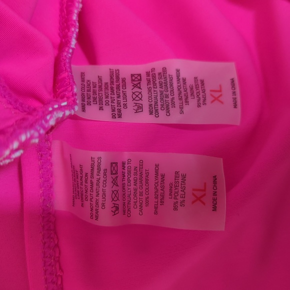 NEW Amazon (Aleumdr) Hot Pink Retro Tummy Control Tankini/Swim Dress Size XL - Picture 11 of 13